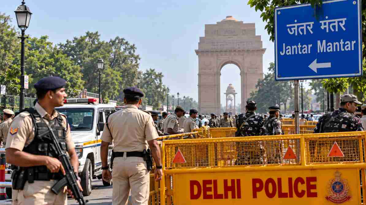 दिल्ली विरोध प्रदर्शन 10 अक्टूबर: सुरक्षा कड़ी, होटल जांच और शराब की दुकानें बंद
