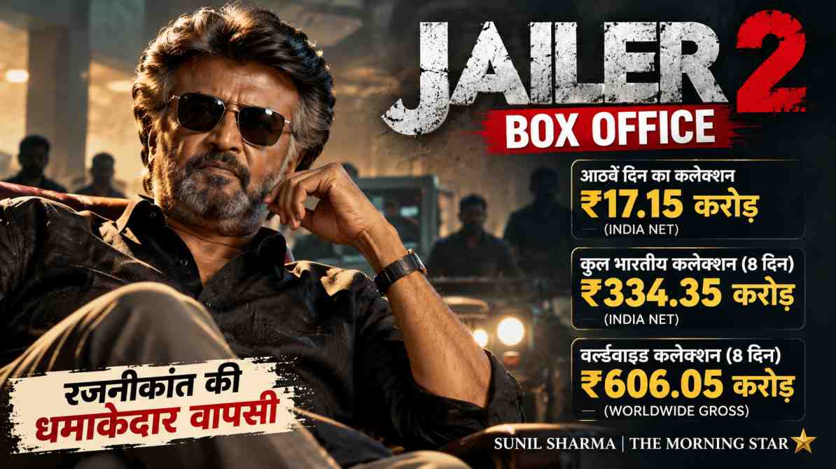 Jailer 2 Box Office: आठवें दिन कमाई में गिरावट की चर्चा, रजनीकांत की फिल्म के कलेक्शन पर नजर