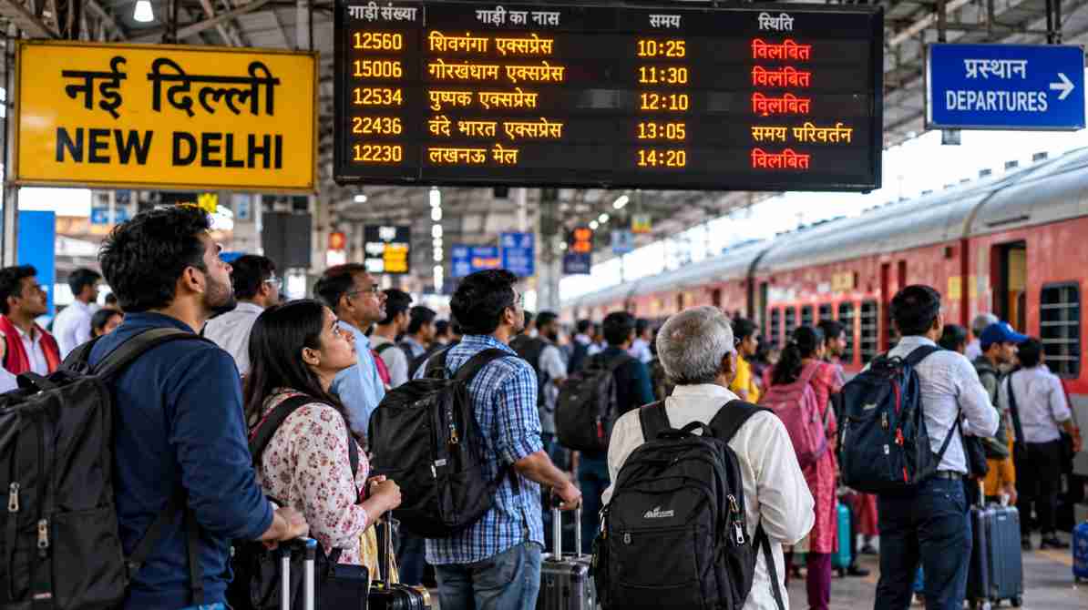 दिल्ली जाने वाले यात्रियों की परेशानी बढ़ी, लखनऊ-वाराणसी से राजधानी का सफर प्रभावित