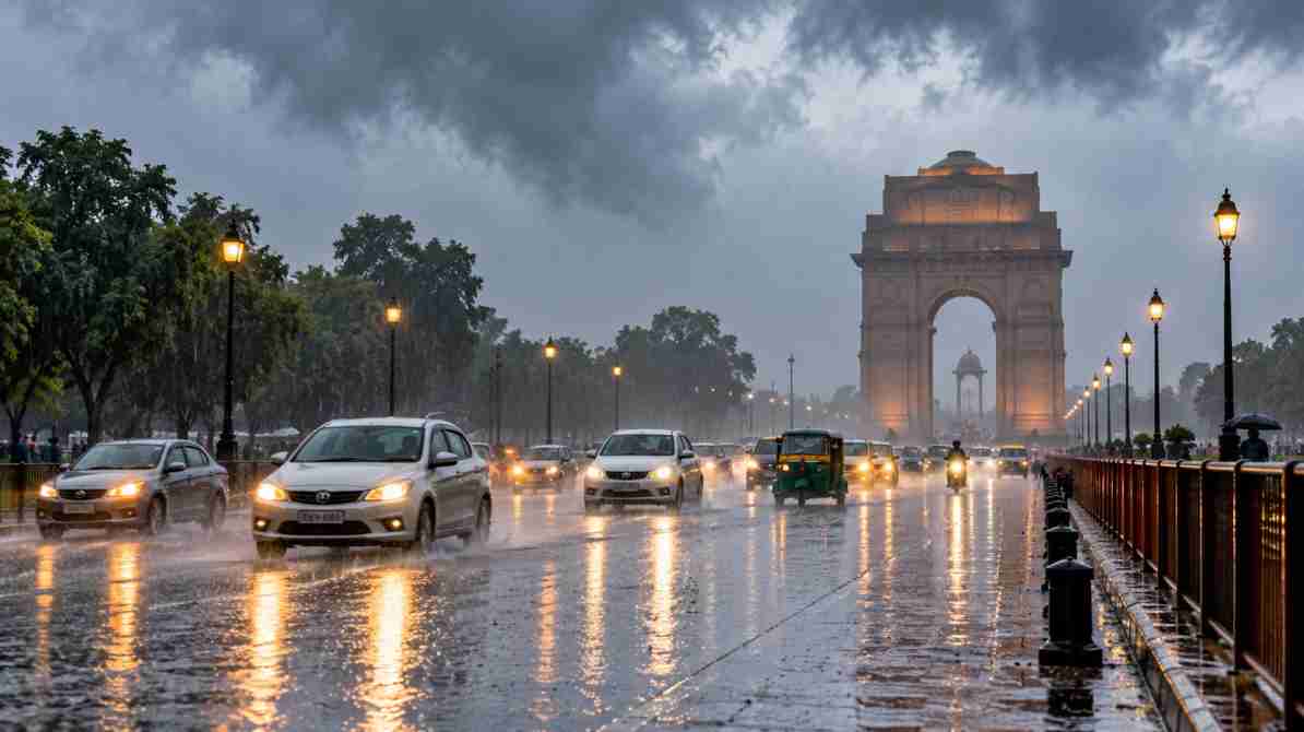 दिल्ली में बारिश से मौसम बदला, तापमान में गिरावट; जानें 13 अक्टूबर का मौसम अपडेट
