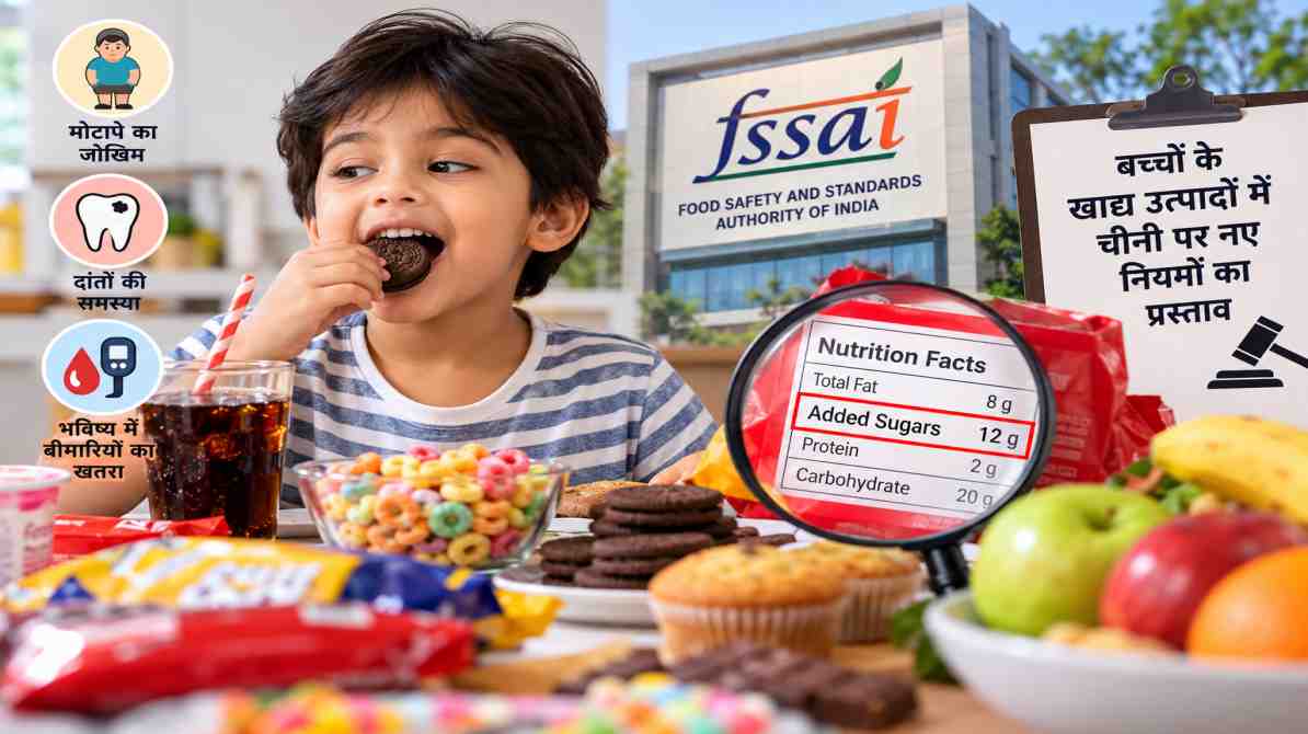 बच्चों के खाने में चीनी पर सख्ती की तैयारी, FSSAI के प्रस्ताव से बदल सकते हैं खाद्य नियम